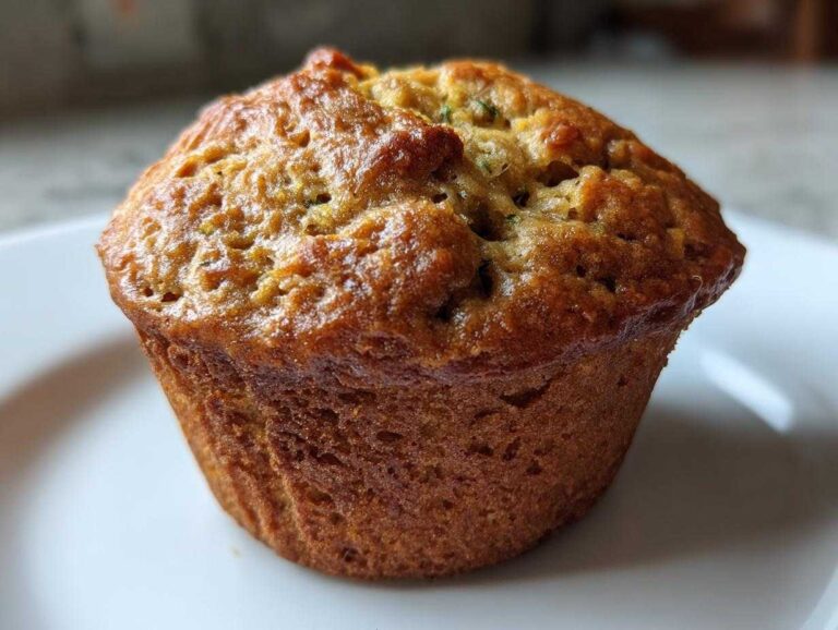 banana zucchini muffins - Featured