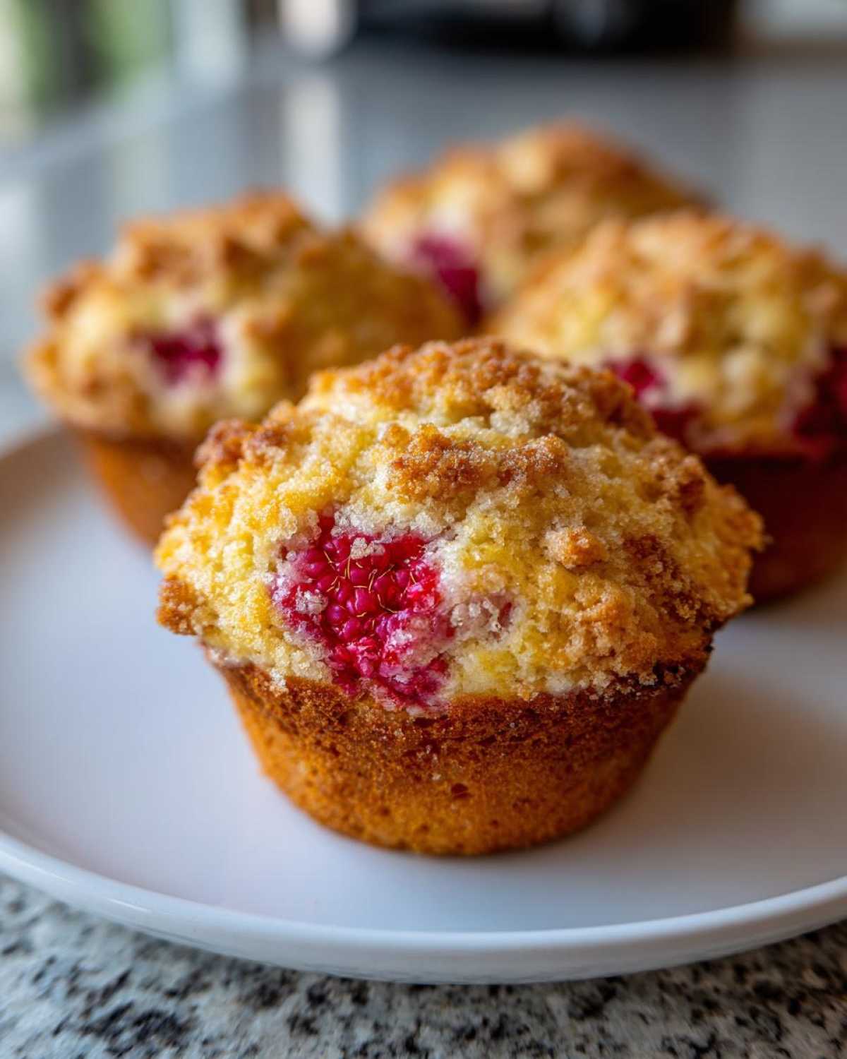 Amazing Raspberry Muffins In 1 Step